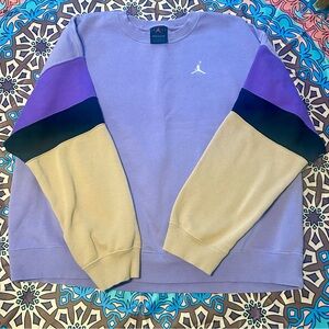 Jordan Lavender and Beige Crewneck Sweater- Over sized fit -XL